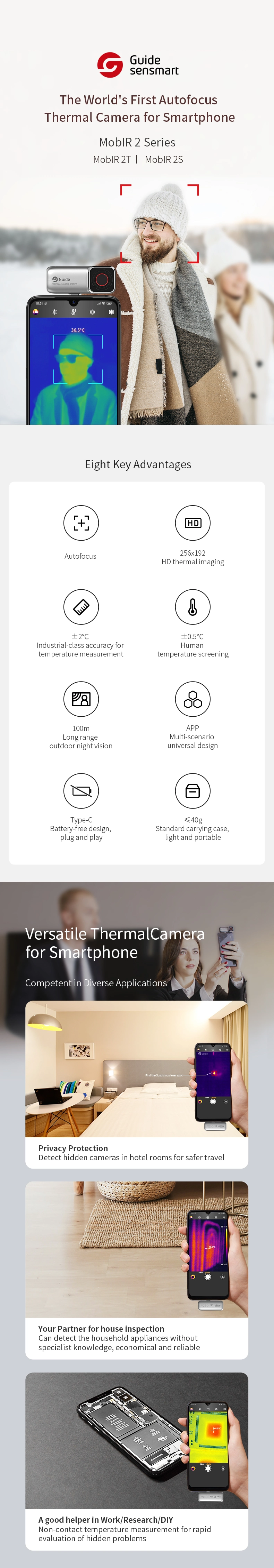 High Performance Nighttime Running Thermalgraphic Camera for House Inspection