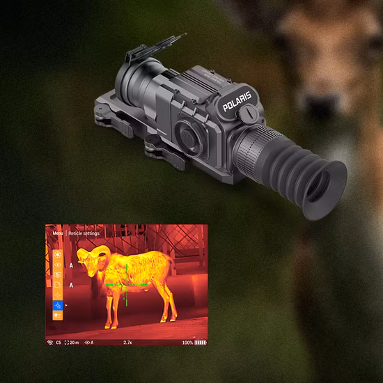 Mira telescópica de visión nocturna térmica infrarroja, telémetro láser opcional, mira de imagen térmica infrarroja para caza